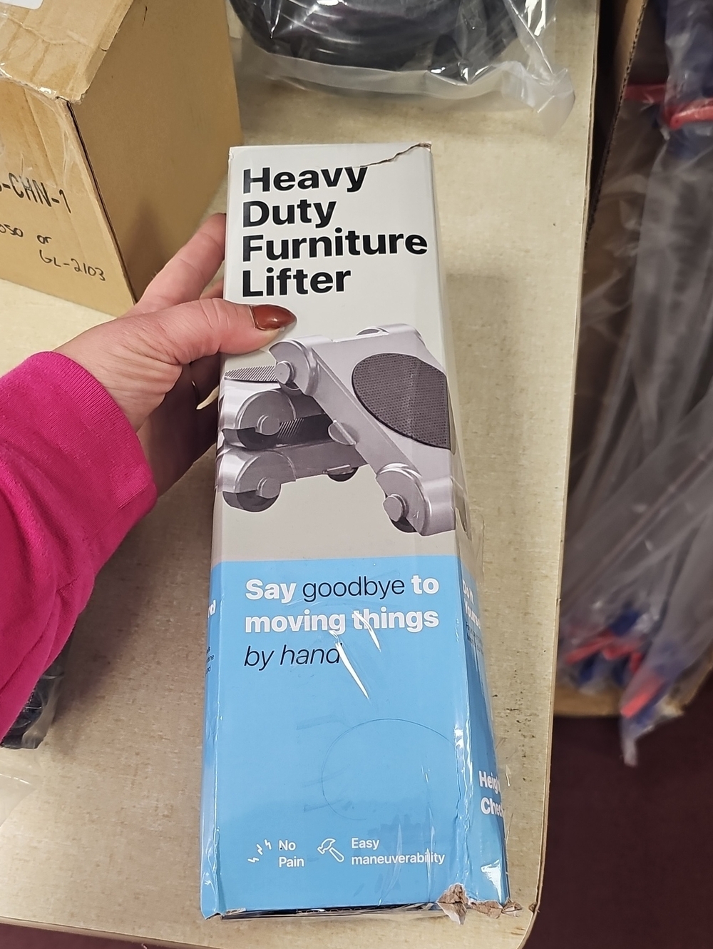 Heavy Duty Furniture Lifter - White/Grey